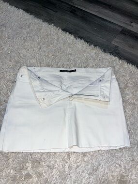 Ralph Lauren White Cotton Mini Skirt